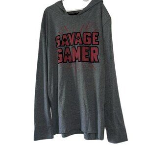 Savage Gamer Graphic Hoodie XL Gray